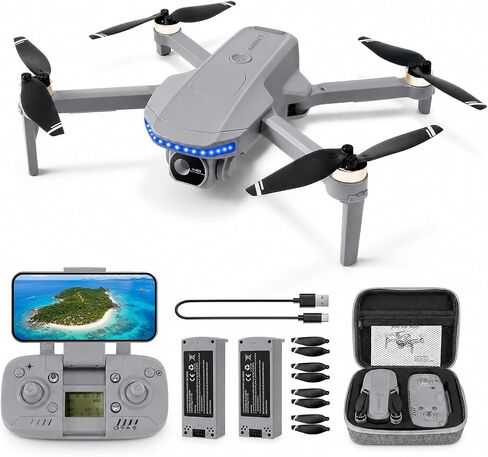 GPS Drone with Camera 4K UHD for Adults Beginner,60 Min Flight,Under 249g,Auto Return,Lightweight and Foldable Drone With Brushless Motor,Follow Me in Kuwait