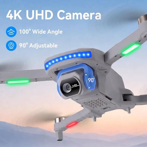 GPS Drone with Camera 4K UHD for Adults Beginner,60 Min Flight,Under 249g,Auto Return,Lightweight and Foldable Drone With Brushless Motor,Follow Me in Kuwait