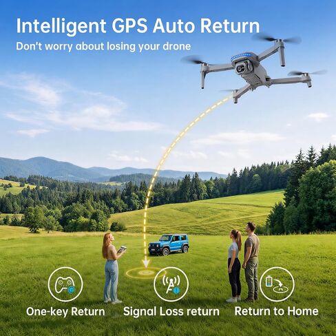 GPS Drone with Camera 4K UHD for Adults Beginner,60 Min Flight,Under 249g,Auto Return,Lightweight and Foldable Drone With Brushless Motor,Follow Me in Kuwait
