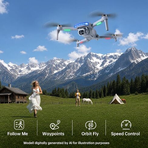GPS Drone with Camera 4K UHD for Adults Beginner,60 Min Flight,Under 249g,Auto Return,Lightweight and Foldable Drone With Brushless Motor,Follow Me in Kuwait