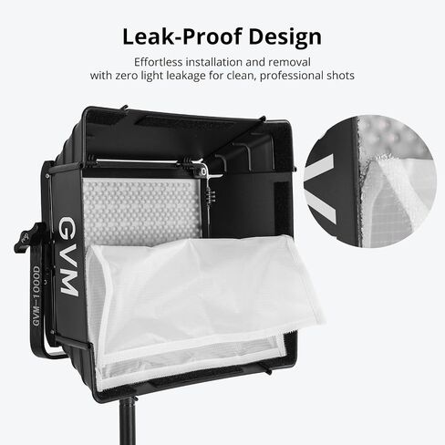 GVM Foldable Softbox with Diffusers/Honeycomb Grid, 2 Packs Softbox Lighting Kit Compatible with GVM 680RS/880RS/1000D RGB Video Light for YouTube/Portrait Photography/Product Shoots/Live Streaming in Kuwait