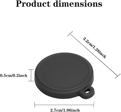 2PCS Silicone Lens Cap for Insta360 GO Ultra, Soft Camera Lens Cover Dustproof & Scratchproof Protective Case Cover Set, Compatible with 360 GO Ultra Action Camera Accessories（Black in Kuwait