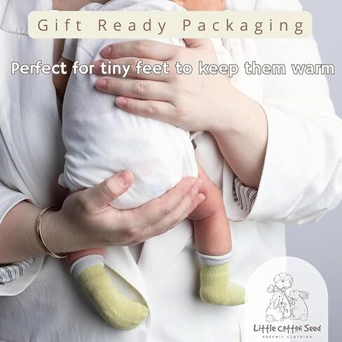Organic Preemie Socks 4 Pairs Soft Micro Preemie Socks Baby Girls Boys Premature Cotton Newborns 2-5 lbs – Hypoallergenic in Kuwait