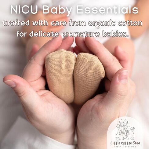 Organic Preemie Socks 4 Pairs Soft Micro Preemie Socks Baby Girls Boys Premature Cotton Newborns 2-5 lbs – Hypoallergenic in Kuwait