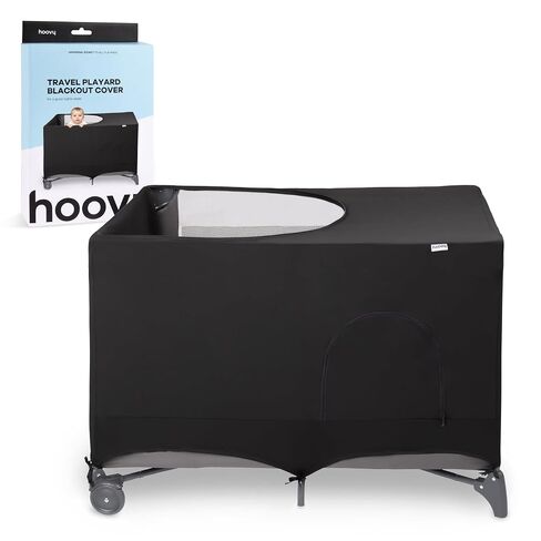 Blackout Playard Cover, Black, Breathable Stretchable Fabric, Universal Fit for Pack n Play, Indoor/Outdoor Baby Sleep Shade in Saudi Arabia