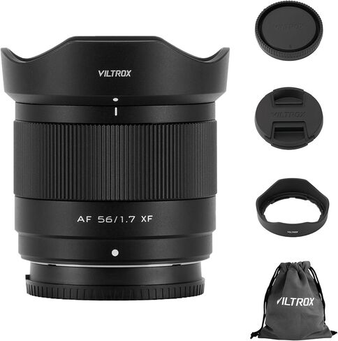 VILTROX AF 56mm F1.7 XF APS-C Lens for Fujifilm Fuji X-Mount Cameras,STM Motor Auto Focus,Large Aperture,Compatible for X-T5, X-T4, X-T30 II, X-S10, X-T200, X-T30 etc. in Kuwait