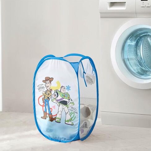 Disney Pixar Toy Story Pop-Up Hamper,Collapsible Laundry Basket with Durable Handles,Lightweight Storage Bin for Kids' Bedroom, Nursery, or Playroom,Blue in Kuwait