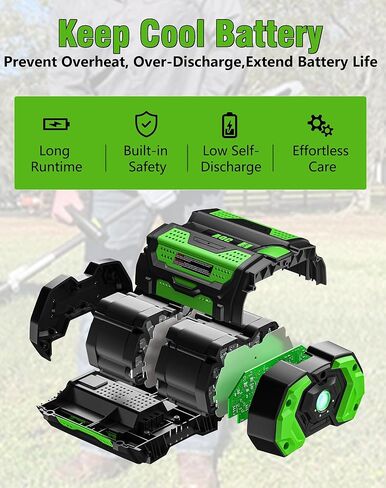 5.0Ah Battery Replacement for EGO 56V Battery BA2800T BA4200T 2Pack | Compatible with EGO 56 Volt Batteries BA1400T BA5600T BA7620T Power+ Tools in Kuwait