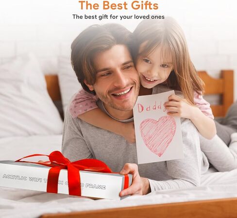 15.6 Inch WiFi Digital Picture Frame, 1920 * 1080 Resolution 16:10 HD IPS Touch Screen Display, 32GB Storage Space, Share Your Photos and Videos via Frameo App at Anytime and Anywhere in Kuwait
