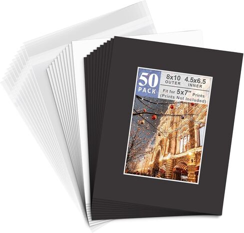 Golden State Art 50 Pack 8x10 Uncut Backing Boards/Back Boards for Prints | White Matte Boards for Photos/Pictures/Frames/Arts in Saudi Arabia