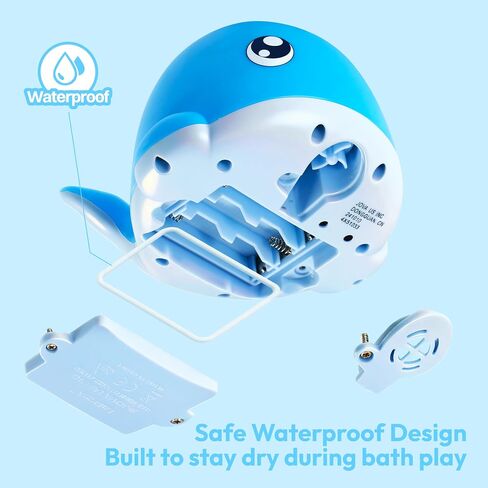 Baby Bath Toys, Sprinkler Whale Bath Toy for Babies 6-12 Months, Light Up Bath Toys for Kids Ages 1-3, Bathtub Toy for Boy & Girl, Easter Basket Stuffers for Kids in Kuwait