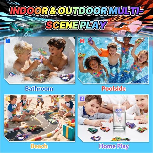LITTCO 9PCS Color Changing Cars for Kids Ages 3+, Bath Toys for Toddlers 3+, Magic Car Set that Changes Color in Water, Individual Packaging, Easter Basket Stuffers Birthday Gifts for Boys Girls in Kuwait