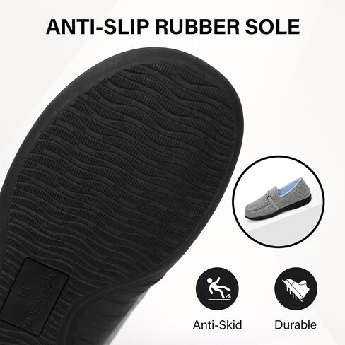 ERGOfoot Women Orthopedic Slippers with Arch Support,Anti-Skid,Closed Back | Moccasin House Shoes for Pain Plantar Fasciitis,Removable Orthotic Insoles, Slip-on, Indoor Outdoor, Wide Foot, Grey/W9 in Kuwait