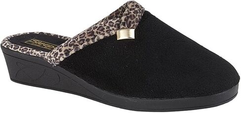 Sleepers Womens/Ladies Jackie Slippers (7) (Black) in Kuwait