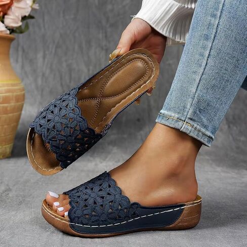 2026 Summer New Women's Thick-soled Slippers Fish Mouth Flower Thick-soled Fashion Slippers Women in Kuwait