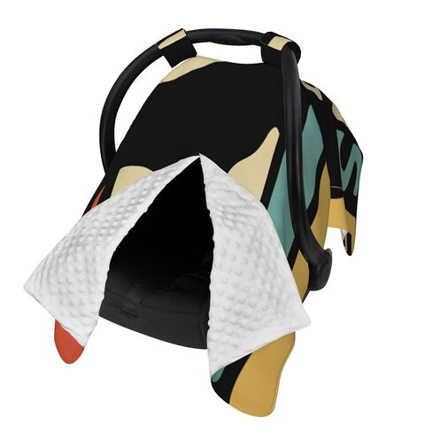 Vintage Style Moose Baby Car Seat Cover & Breastfeeding Nursing Cover - Breathable Stretch Fabric Multi-Use Nursing Cover for Breastfeeding in Kuwait