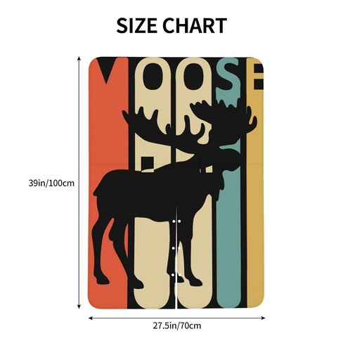 Vintage Style Moose Baby Car Seat Cover & Breastfeeding Nursing Cover - Breathable Stretch Fabric Multi-Use Nursing Cover for Breastfeeding in Kuwait