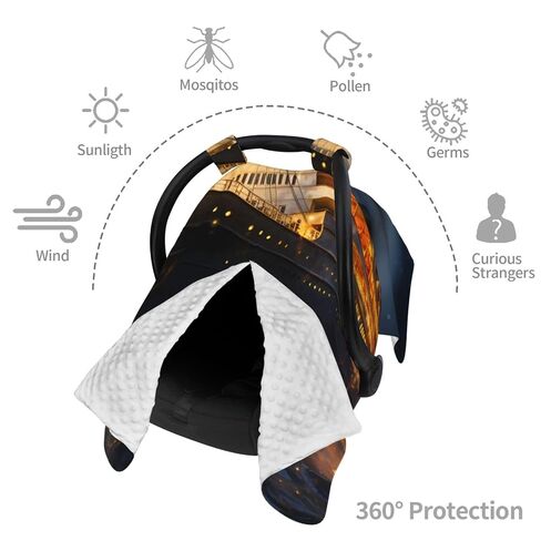Titanic Cruise Ship Voyage Baby Car Seat Cover & Breastfeeding Nursing Cover - Breathable Stretch Fabric Multi-Use Nursing Cover for Breastfeeding in Kuwait