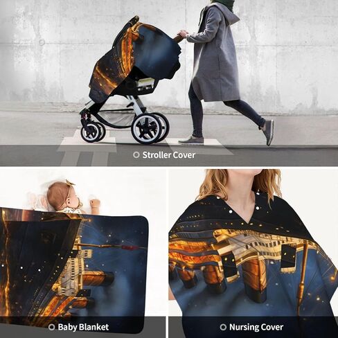 Titanic Cruise Ship Voyage Baby Car Seat Cover & Breastfeeding Nursing Cover - Breathable Stretch Fabric Multi-Use Nursing Cover for Breastfeeding in Kuwait