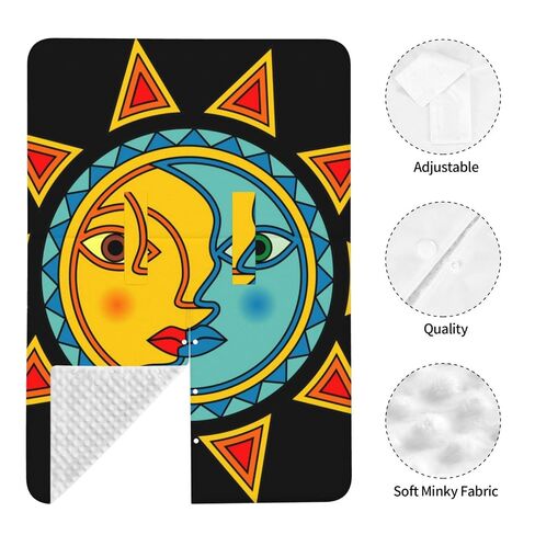 Sun Moon Baby Car Seat Cover & Breastfeeding Nursing Cover - Breathable Stretch Fabric Multi-Use Nursing Cover for Breastfeeding in Kuwait