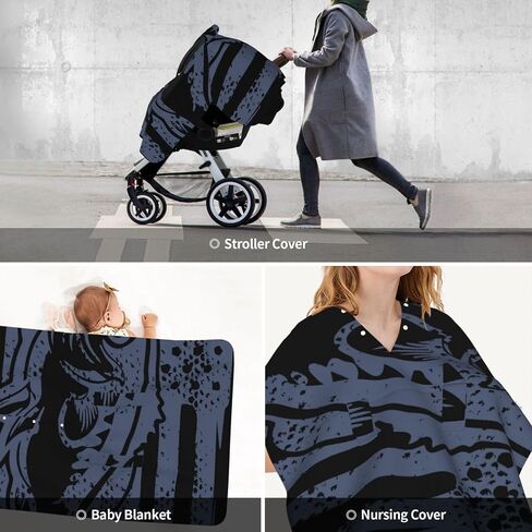 Us Bass Fishing Flag Baby Car Seat Cover & Breastfeeding Nursing Cover - Breathable Stretch Fabric Multi-Use Nursing Cover for Breastfeeding in Kuwait