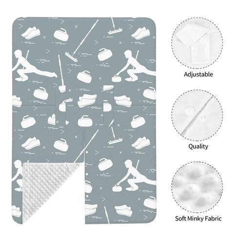 Winter Curling Sports Athlete Baby Car Seat Cover & Breastfeeding Nursing Cover - Breathable Stretch Fabric Multi-Use Nursing Cover for Breastfeeding in Kuwait