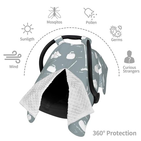 Winter Curling Sports Athlete Baby Car Seat Cover & Breastfeeding Nursing Cover - Breathable Stretch Fabric Multi-Use Nursing Cover for Breastfeeding in Kuwait