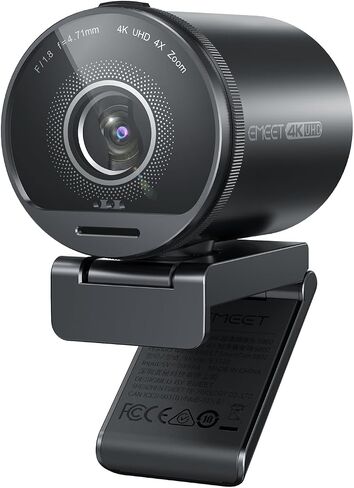 EMEET SmartCam S800 4K Webcam for Streaming, 1/2'' Sensor, Supports HDR | PDAF&TOF Dual-autofocus, 1080P@60fps, 2 Noise-Cancelling Mics, 40°-73° FOV, Perfect for Live Streaming & Online Meetings in Kuwait