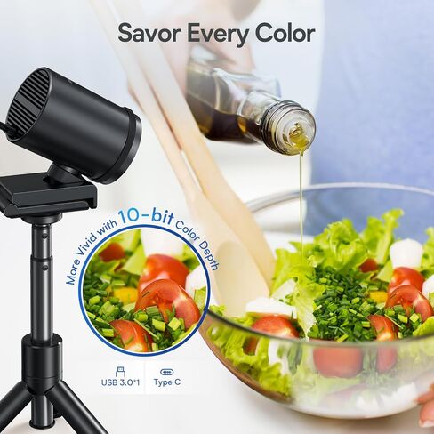 EMEET SmartCam S800 4K Webcam for Streaming, 1/2'' Sensor, Supports HDR | PDAF&TOF Dual-autofocus, 1080P@60fps, 2 Noise-Cancelling Mics, 40°-73° FOV, Perfect for Live Streaming & Online Meetings in Kuwait