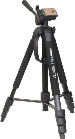 Sunpak Ultra 7000TM Tri-Monopod (Black) | 70" aluminum 2-in-1 tripod & monopod. Features 3-way fluid-effect pan head, quick-release, bubble level & leg wraps. in Kuwait