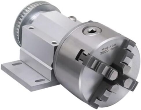 No Powered Multi-Function Lathe Chuck Spindle Assemblies | Rotary Lathe Woodworking Motor Chuck 4 Jaw 100mm for CNC Lathe Grinder Drilling Machine Table Saw in Kuwait