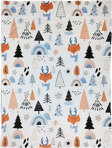 Baby Blanket for Boys Girls (Fox Printed, 30"x40") with Double Layer Dotted Backing Soft Plush Minky Blanket for Toddlers Newborn in Saudi Arabia