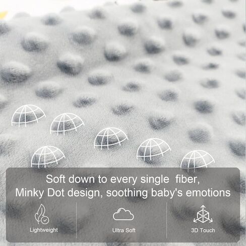 Baby Blanket for Boys Girls (Fox Printed, 30"x40") with Double Layer Dotted Backing Soft Plush Minky Blanket for Toddlers Newborn in Saudi Arabia