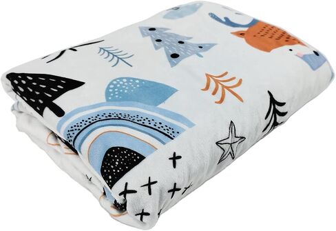 Baby Blanket for Boys Girls (Fox Printed, 30"x40") with Double Layer Dotted Backing Soft Plush Minky Blanket for Toddlers Newborn in Saudi Arabia