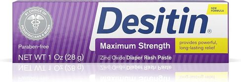 Desitin Maximum Strength Baby Diaper Rash Cream with 40% Zinc Oxide, Travel Size, 1 oz (Pack of 6) in Kuwait