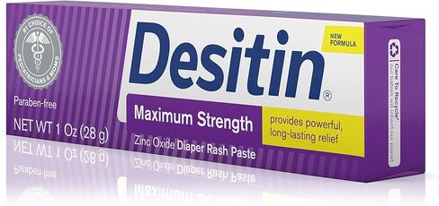 Desitin Maximum Strength Baby Diaper Rash Cream with 40% Zinc Oxide, Travel Size, 1 oz (Pack of 6) in Kuwait