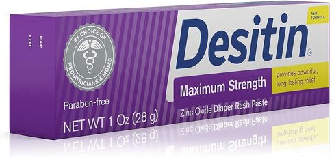 Desitin Maximum Strength Baby Diaper Rash Cream with 40% Zinc Oxide, Travel Size, 1 oz (Pack of 6) in Kuwait