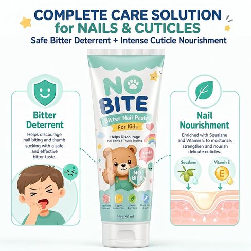 Nail Biting Prevention and Thumb Sucking Deterrent, Plant Bitter Taste | Bitter Nail Polish for Kids and Adults, Lightweight and Quick-drying, Safe Botanical Plant Extract, 2 Fl Oz in Kuwait