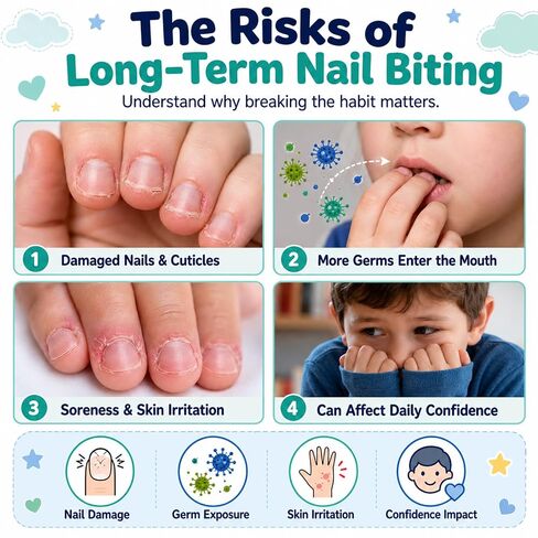 Nail Biting Prevention and Thumb Sucking Deterrent, Plant Bitter Taste | Bitter Nail Polish for Kids and Adults, Lightweight and Quick-drying, Safe Botanical Plant Extract, 2 Fl Oz in Kuwait
