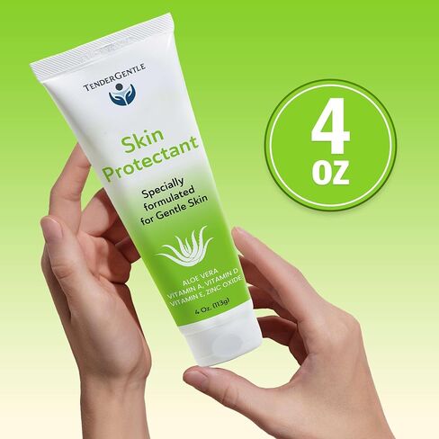 Skin Protectant Rash Cream - 4oz of Zinc Oxide Barrier Cream for Diaper Rashes, Chapped and Chafed Skin, and More - Made with Zinc, Vitamins A, D, E, and Aloe in Kuwait