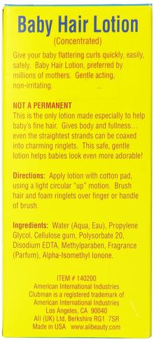 Clubman Baby Hair Lotion – Concentrated Formula for Beautiful Curls, Gentle & Non-Irritating Hair Cream for Infants and Toddlers, 2 fl oz in Kuwait