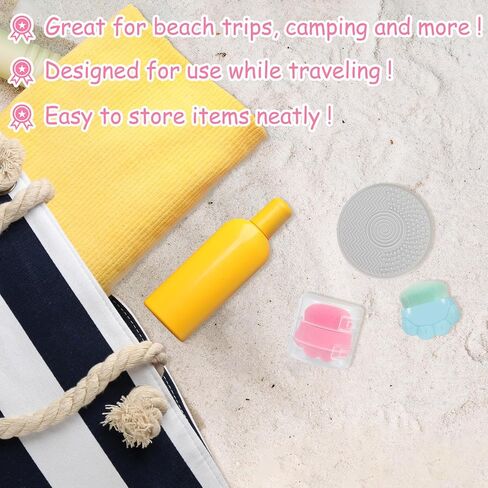 2 Pack Kids Sunscreen Applicator with Protective Case and Cleaning Pad | Sunblock Brush Set with Protective Case,Designed as a Sun Lotion Applicator for Applying Sun Cream at the Beach,Pool and Park in Kuwait