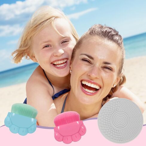 2 Pack Kids Sunscreen Applicator with Protective Case and Cleaning Pad | Sunblock Brush Set with Protective Case,Designed as a Sun Lotion Applicator for Applying Sun Cream at the Beach,Pool and Park in Kuwait