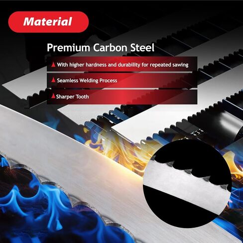 65-Inch Meat Band Saw Blades 4TPI (5 Pack) for Cutting Fresh Meat, Compatible with Avantco-EMBS65SS KWS-B-210 Vevor-JG-210/JG-210C/HR-250, 65" x 5/8" x 0.02" in Kuwait