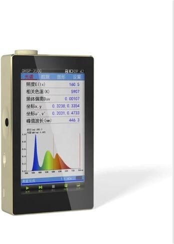 Spectrometer Spectral Color Light Meter/Spectral Flicker Light Meter LCD Display Light Meter Hand-held Environmental Test Light Meter Scanning Test Various Light Sources in Kuwait