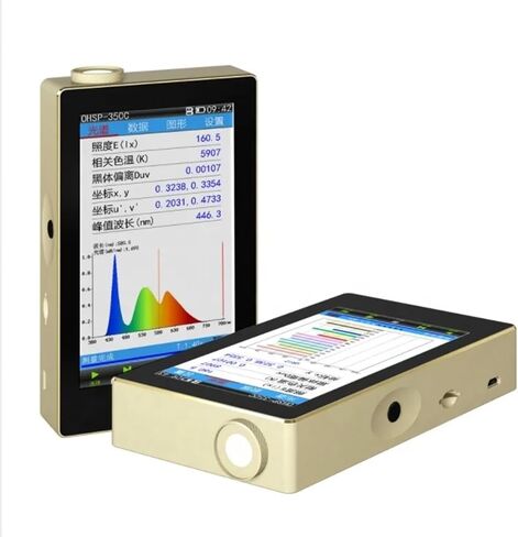 Spectrometer Spectral Color Light Meter/Spectral Flicker Light Meter LCD Display Light Meter Hand-held Environmental Test Light Meter Scanning Test Various Light Sources in Kuwait