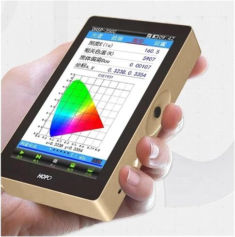 Spectrometer Spectral Color Light Meter/Spectral Flicker Light Meter LCD Display Light Meter Hand-held Environmental Test Light Meter Scanning Test Various Light Sources in Kuwait