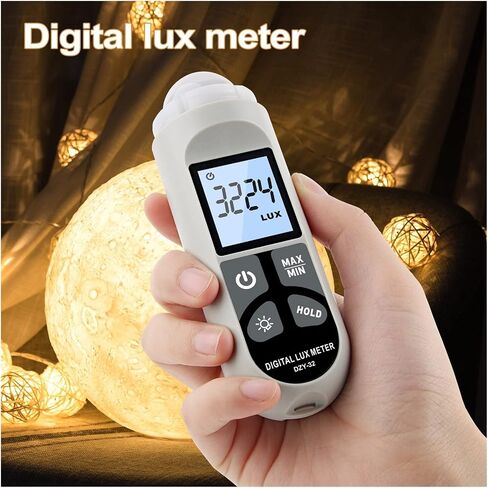 Digital Light Meter 0.1-200,000 Lux Digital LCD Pocket Light Meter Lux/FC Measurement Tester Light Meter Sensor Light Meter in Kuwait