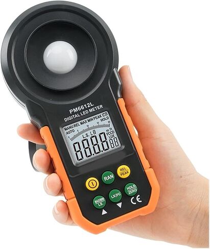 PM6612L Illuminometer LCD Digital Analog Bar Lux Meter 20-200000 lux Handheld Light Meter for LED Light Measuring(with Battery) in Kuwait