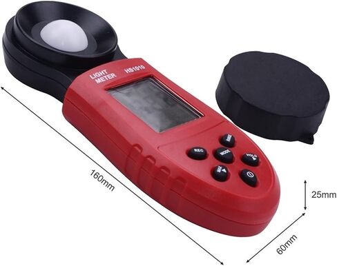 HS1010 Handheld Light Meter Digital Electric Illuminometer for Home Office Photometer Tester Light Measure Tool Hygrometer(HS1010A with Wire Split) in Kuwait